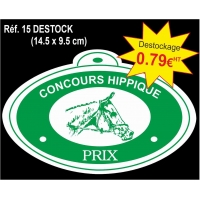 Plaque PVC PROMO  Réf. 15 DESTOCKAGE (14 X 9.5 cm)